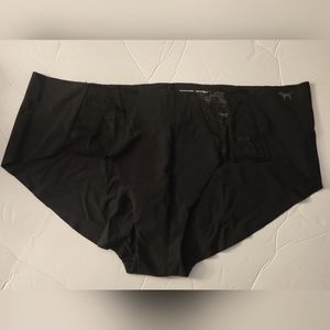 VS PinkVictoria's Secret No show hipster panty Size XXL NWT Black front lace